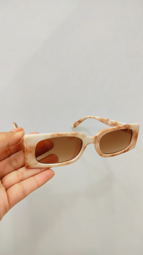 Rectangular Retro Narrow Sunglasses